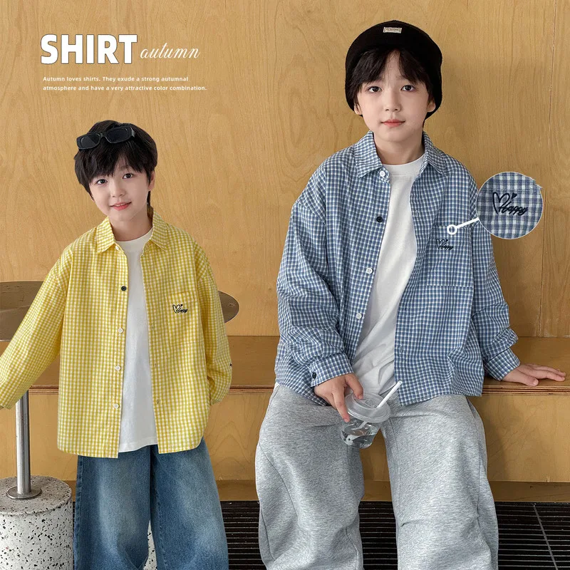 【KID】ネストキャビンチェック柄長袖シャツ