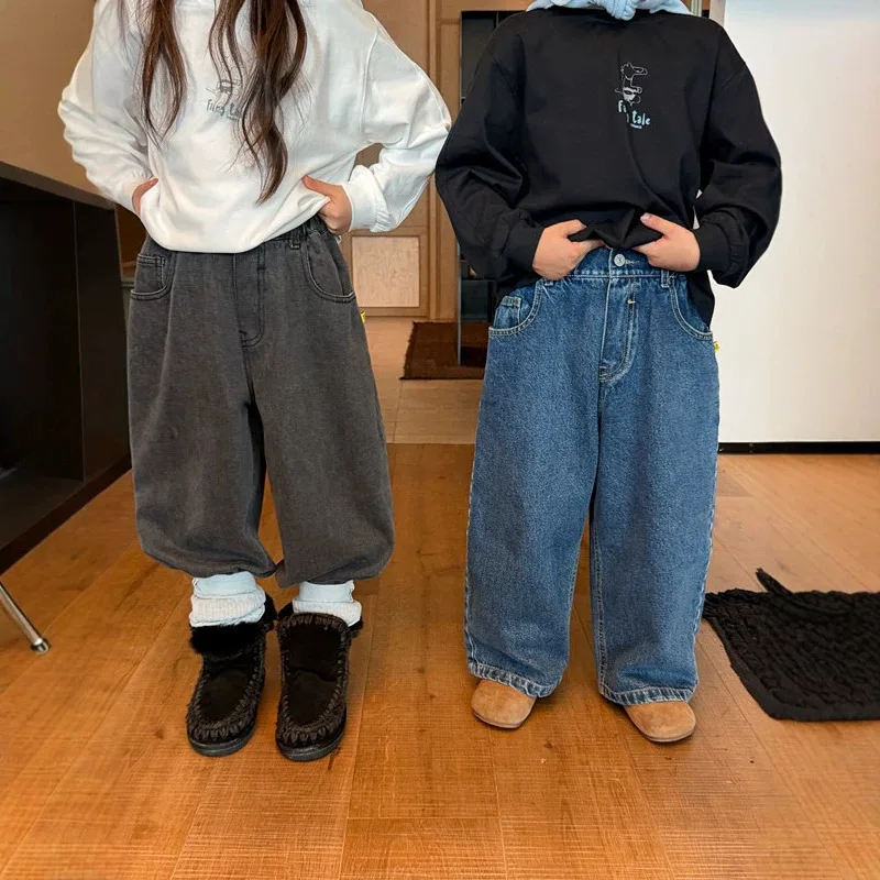 ベーシックカジュアルデニムロングパンツ