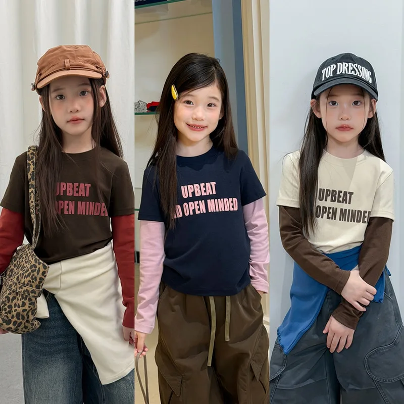 【KID】レイヤード風英字ロゴ入り半袖Tシャツ