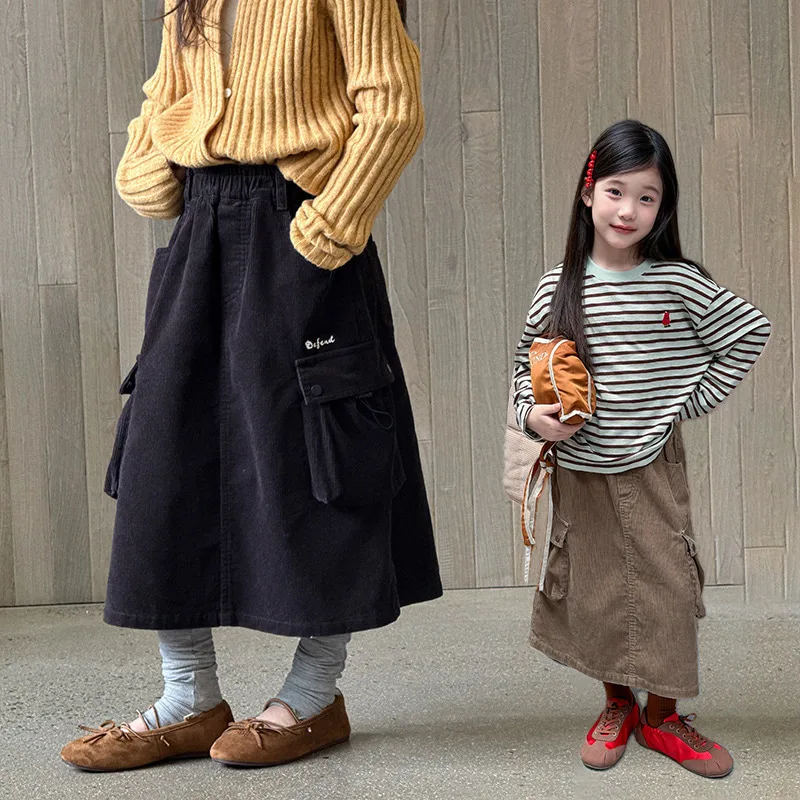 【KID】レトロコーデュロイカーゴAラインスカート