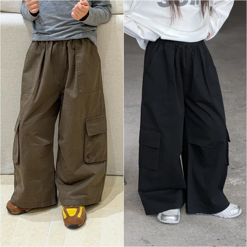 【KID】キッズワイドカーゴポケットロングパンツ
