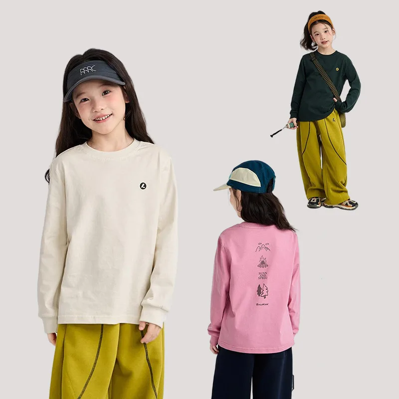 【KID】バックモチーフグラフィック長袖Tシャツ