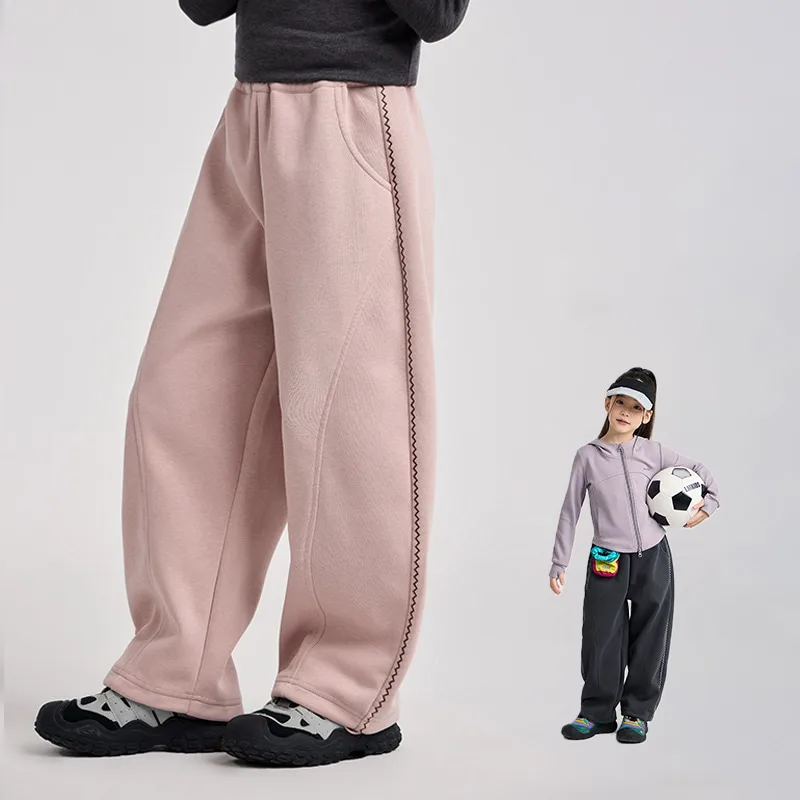 【KID】サイドステッチワイドシルエットパンツ