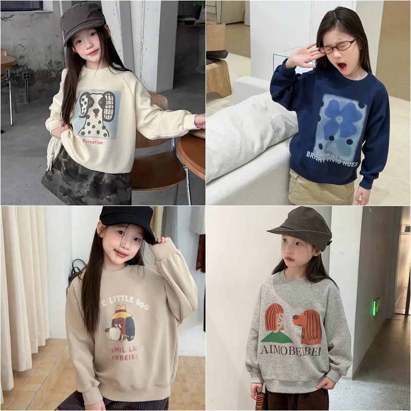 【KID】カートゥーンプリント長袖Tシャツ