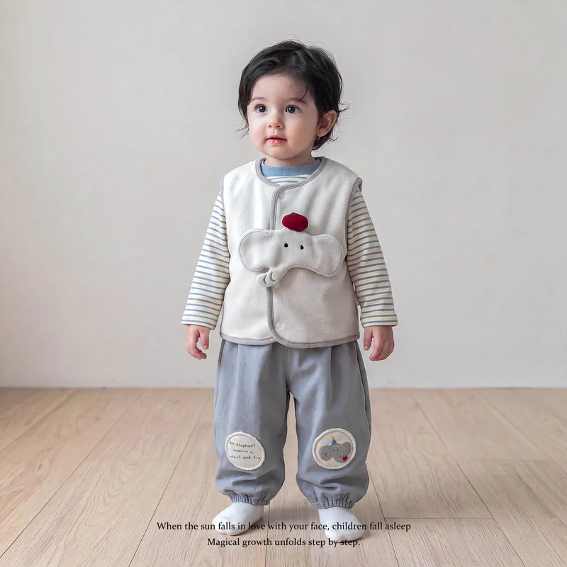 【セット】ブルーストライプTシャツベストパンツセット