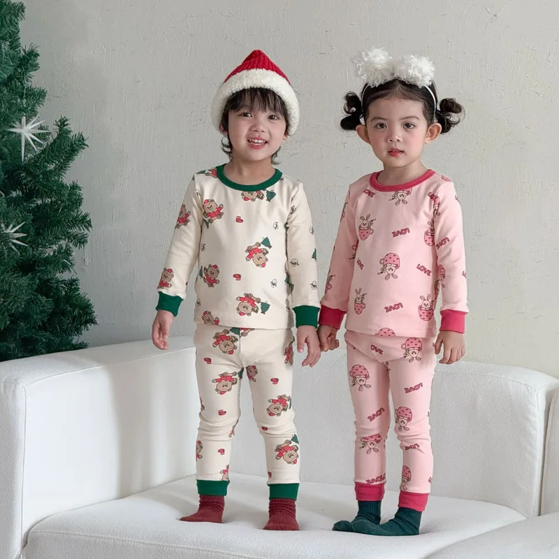【セット】クリスマス柄長袖ルームウェア上下セット