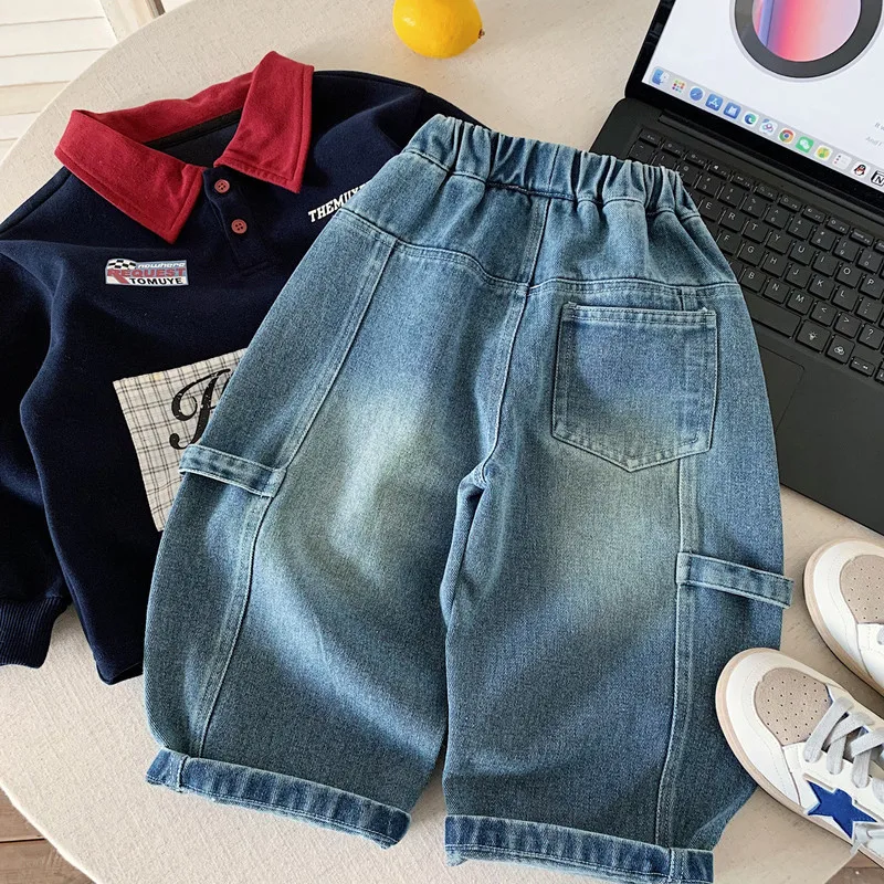 【KID】サイドポケットデニムパンツ