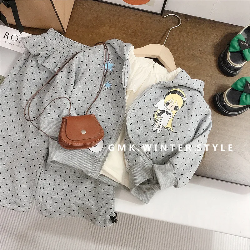 【セット】レモンヘアドット柄キッズ上下セット