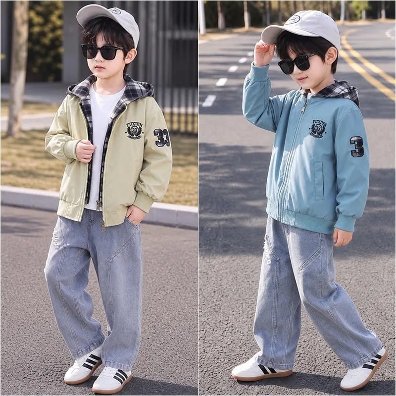 【KID】英字ナンバーデザインジップジャケット