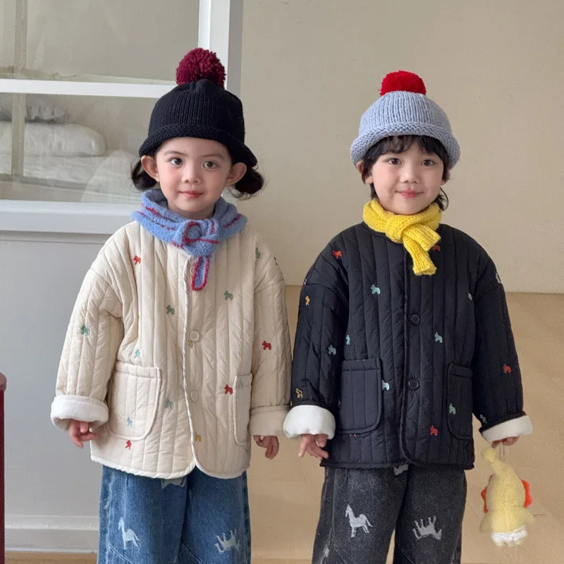 【KID】馬モチーフキルティング裏起毛ジャケット