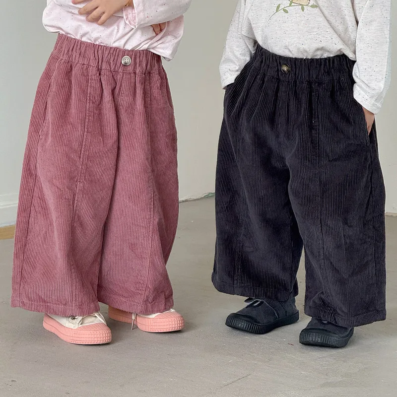 【KID】コーデュロイタックワイドパンツ