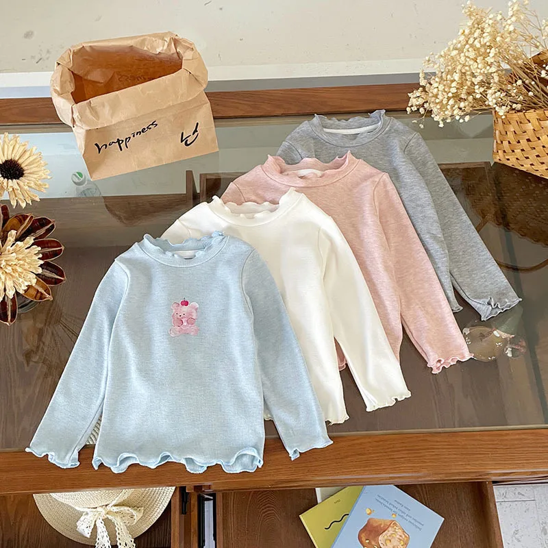 【KID】フリル襟メローヘム長袖Tシャツ