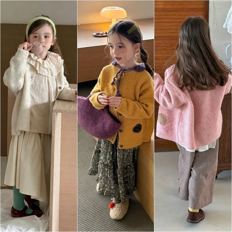 【KID】ビスケットモチーフニットカーディガン
