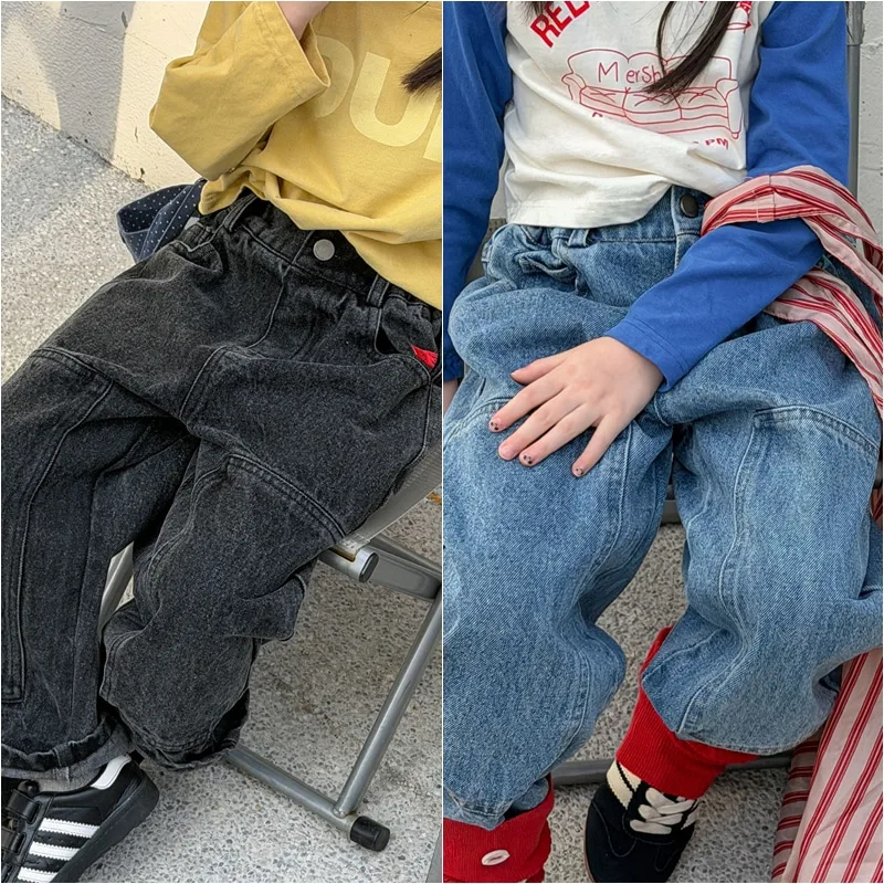 【KID】キッズデニムハーレムロングパンツ