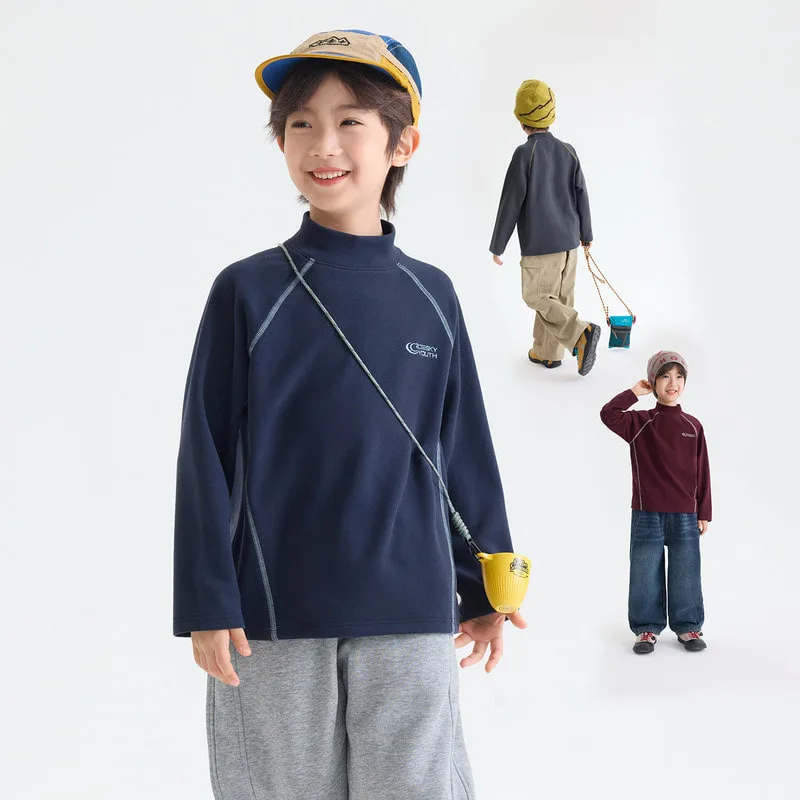 【KID】ハイネックロゴ長袖Tシャツ