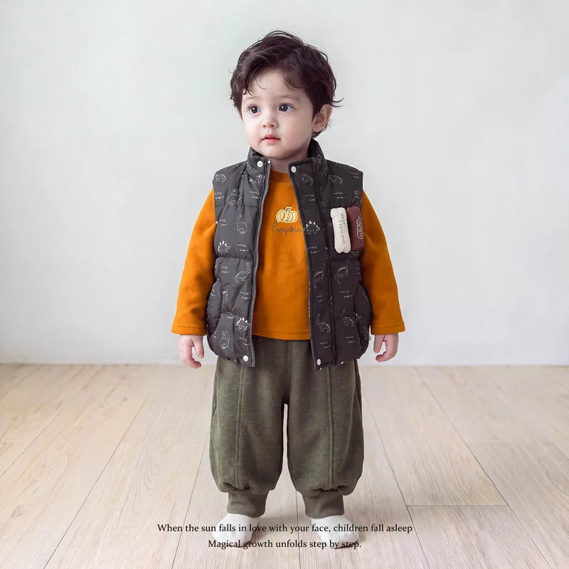 【BABY】英字グラフィックキッズベスト