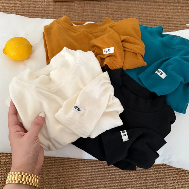【KID】ワンポイントタグ付き長袖Tシャツ