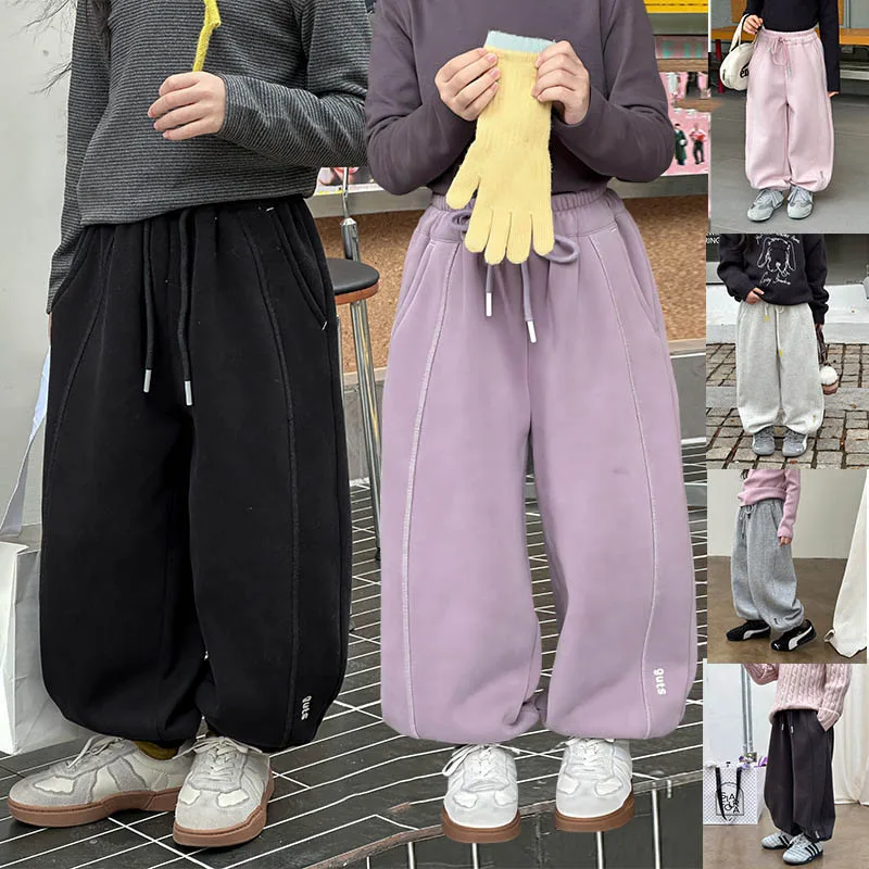 【KID】裏起毛ゆったりスウェットジョガーパンツ