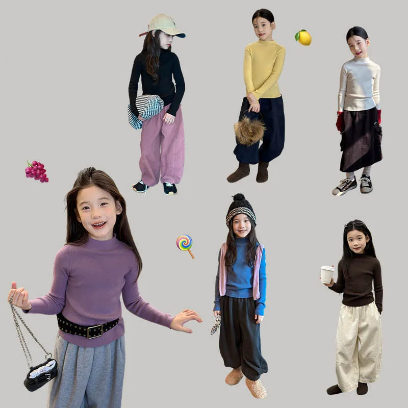 【KID】マウスホルダーハイネック長袖Tシャツ