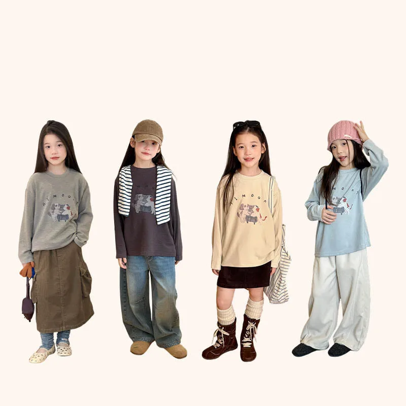 【KID】ドッグモチーフ長袖Tシャツ