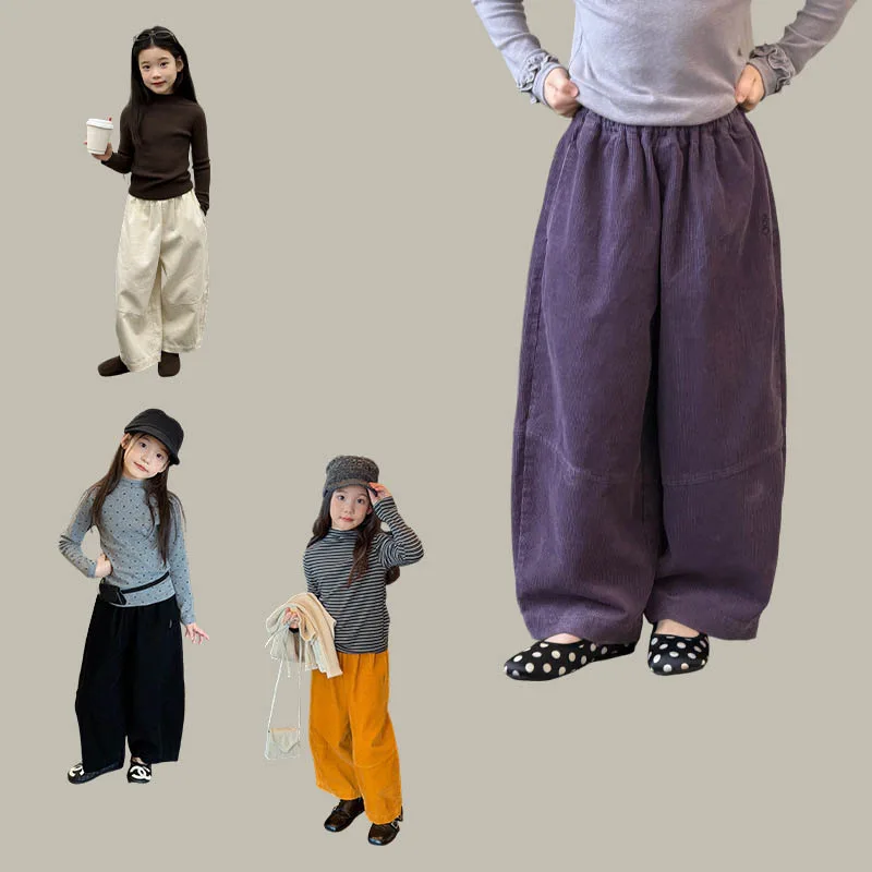 【KID】コーデュロイワイドレッグパンツ