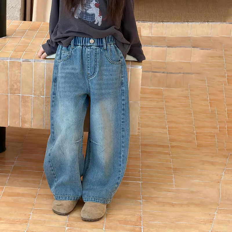 【KID】キッズウォッシュ加工デニムパンツ