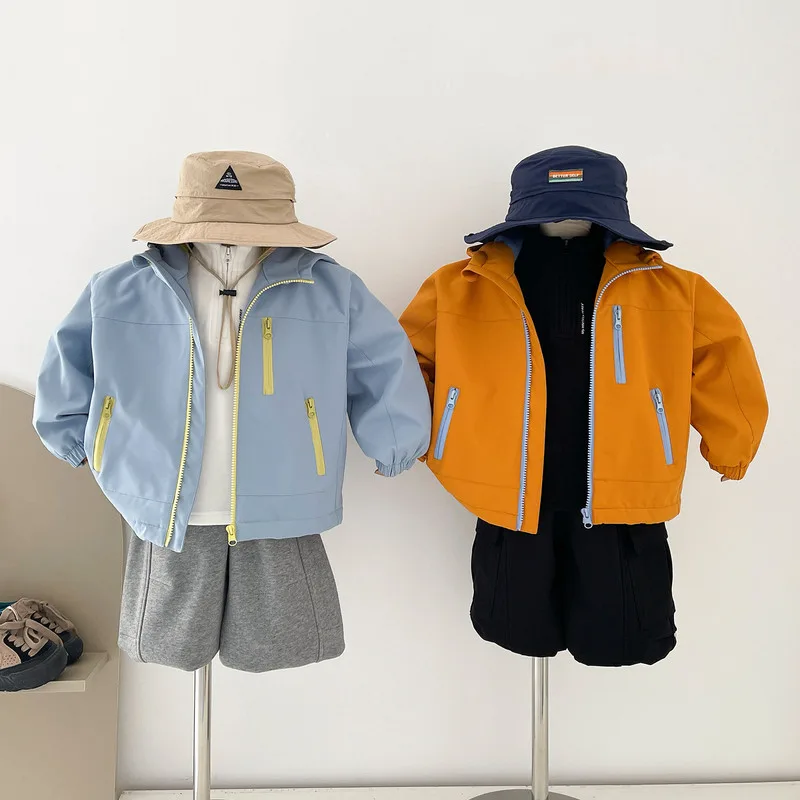 【KID】レイヤードデザイン裏起毛キッズジャケット