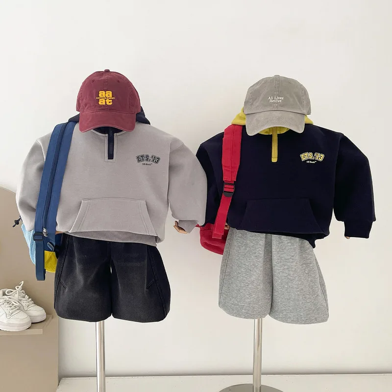 【KID】ポイントレイヤー裏起毛フードトレーナー