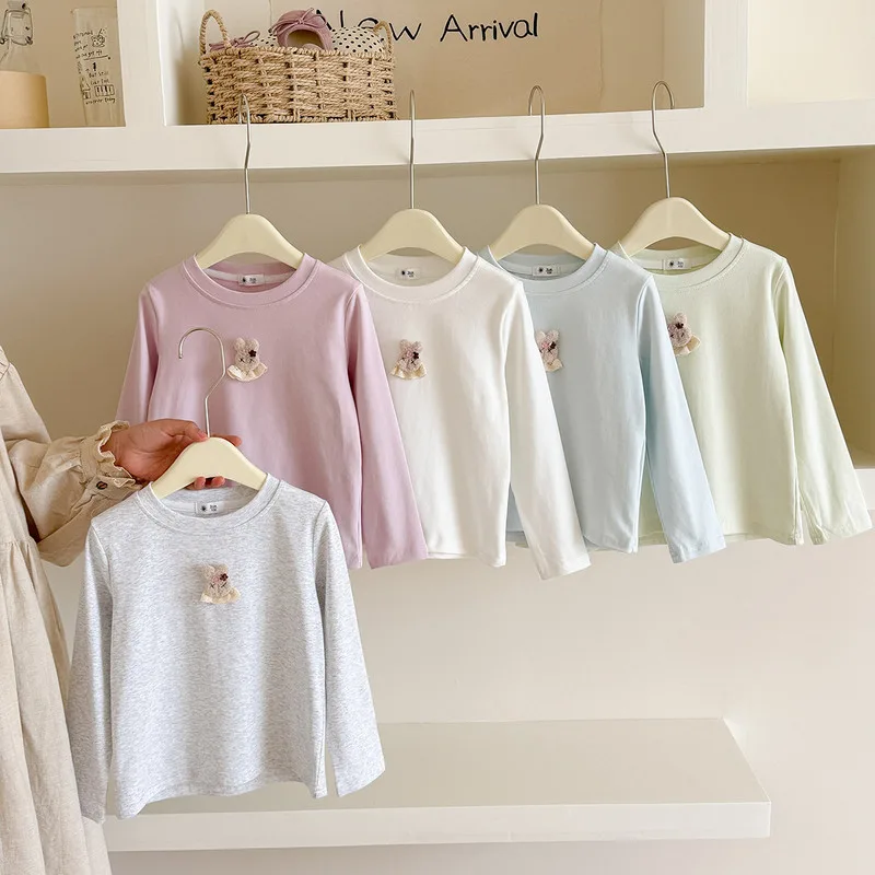 【KID】うさぎモチーフクルーネック長袖Tシャツ