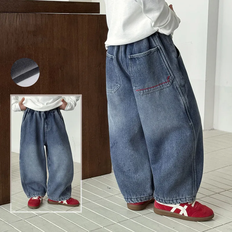 【KID】キッズ裏起毛デニムパンツ