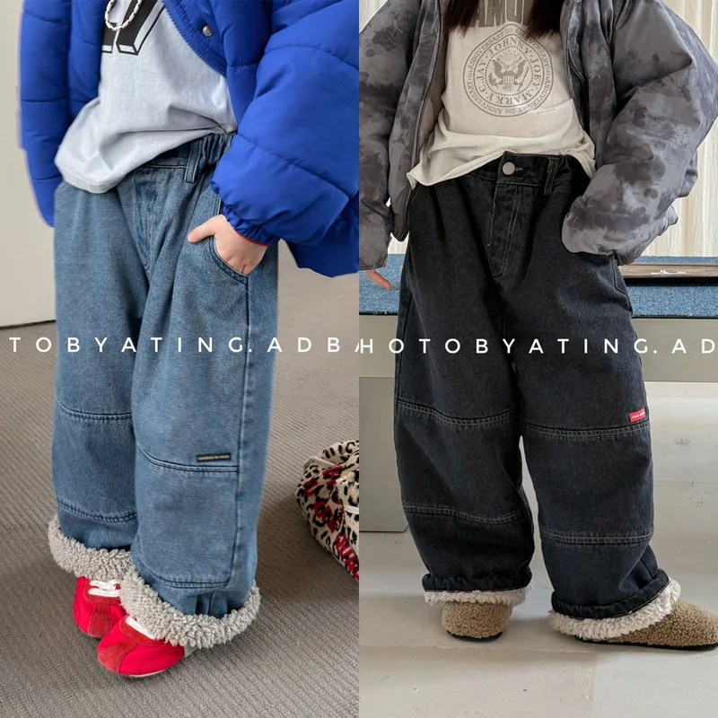 【KID】裏ボアキッズデニムパンツ