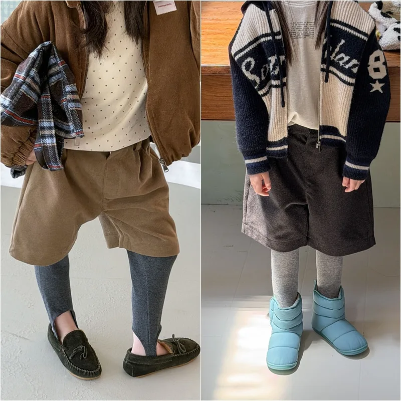【KID】キッズワイドシルエット五分丈ハーフパンツ