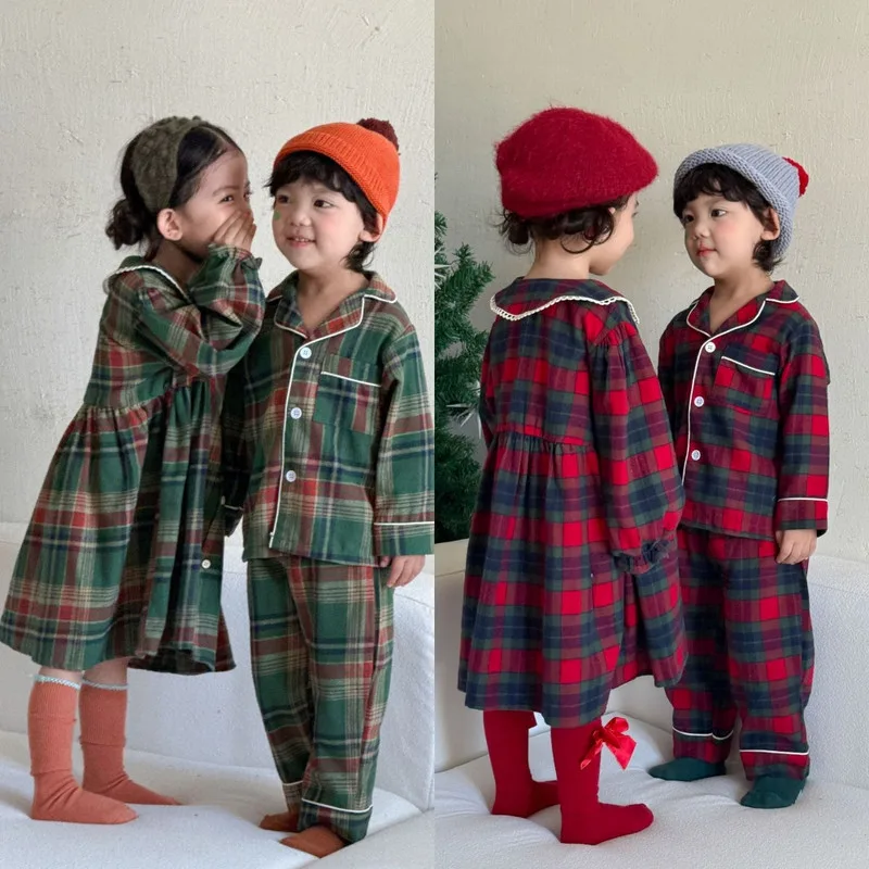 【セット】クリスマスチェック柄ルームウェアセット