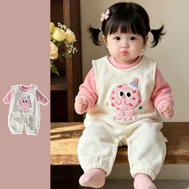 【セット】ポップポップクッキーTシャツ＋裏起毛ロンパースセット