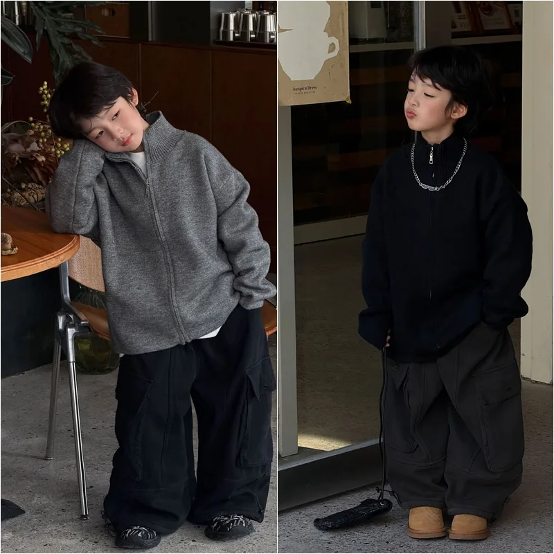 【KID】キッズニットジップアップジャケット