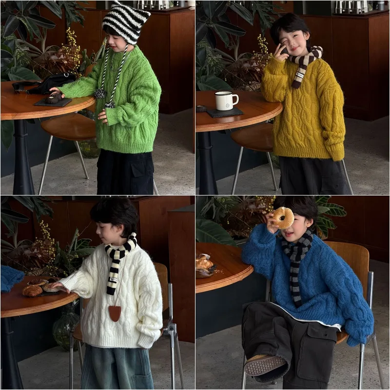 【KID】キッズケーブル編みニットセーター
