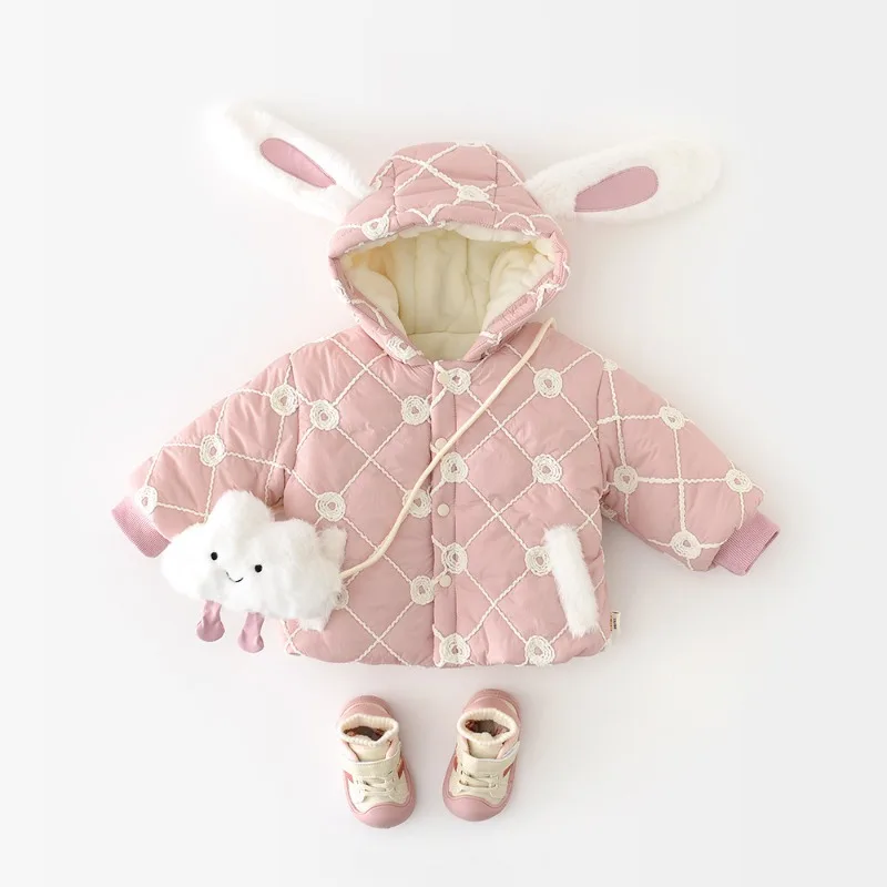 【BABY】うさぎ耳キルティング中綿ジャケット