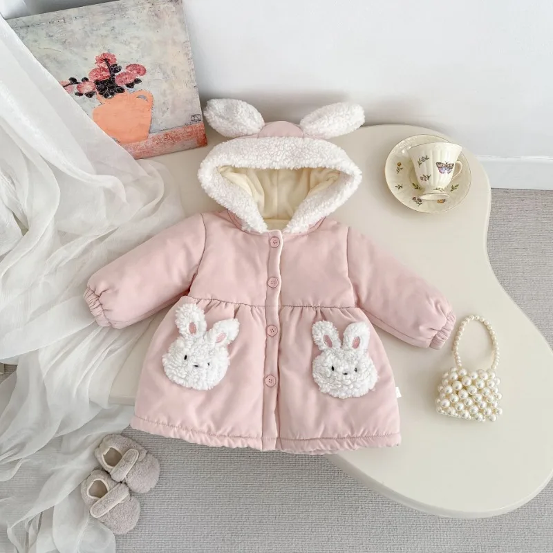 【BABY】うさぎモチーフ起毛ベビージャケット
