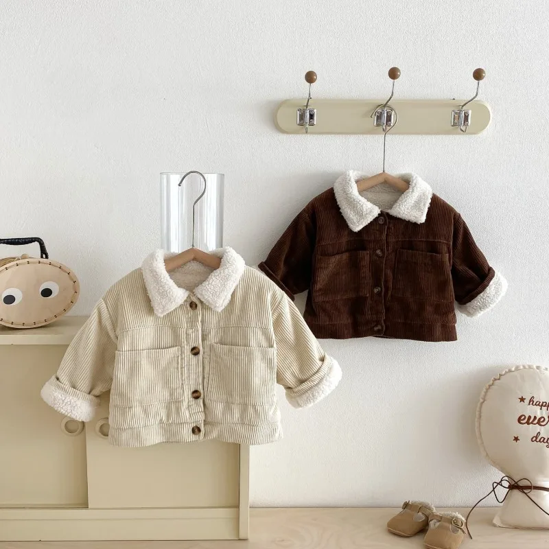 【BABY】コーデュロイボア襟裏起毛ジャケット
