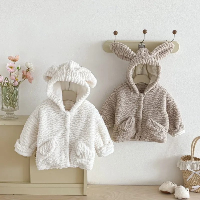 【BABY】うさぎ耳デザインフリースジャケット