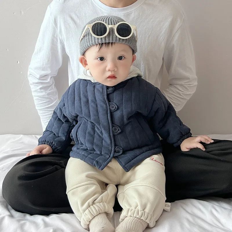 【BABY】ベビー斜めキルティングボタンジャケット