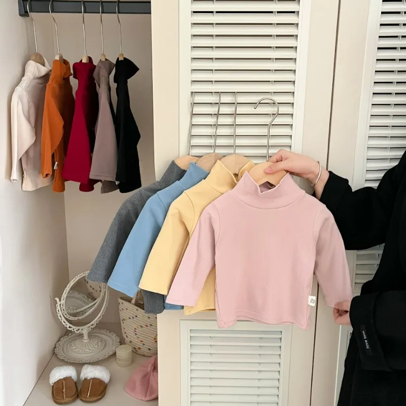 【BABY】ハイネック長袖ベーシックTシャツ