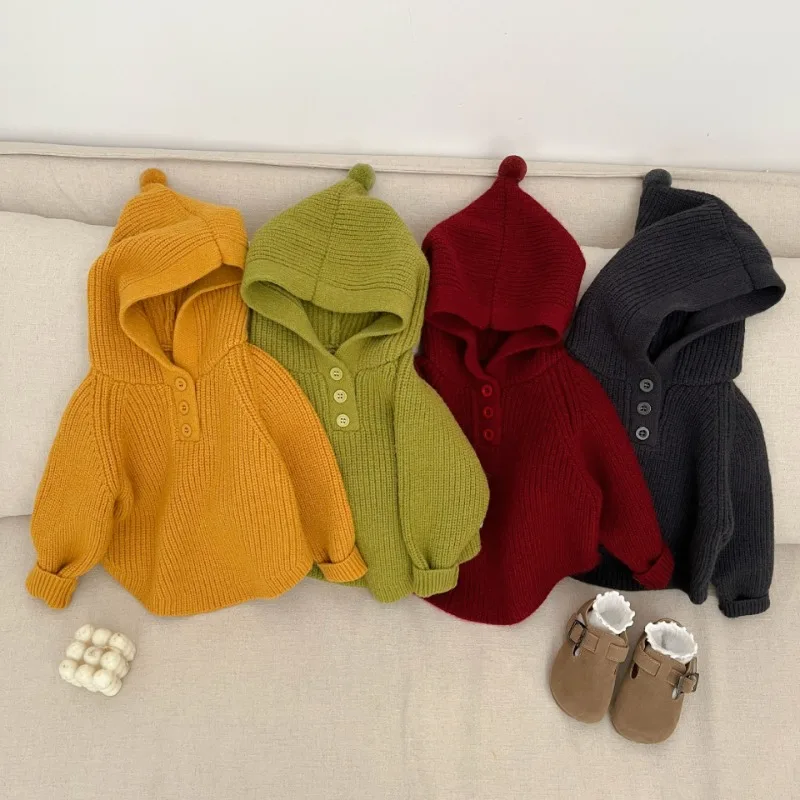 【BABY】ちびっこ魔術師フード付きニットトップス
