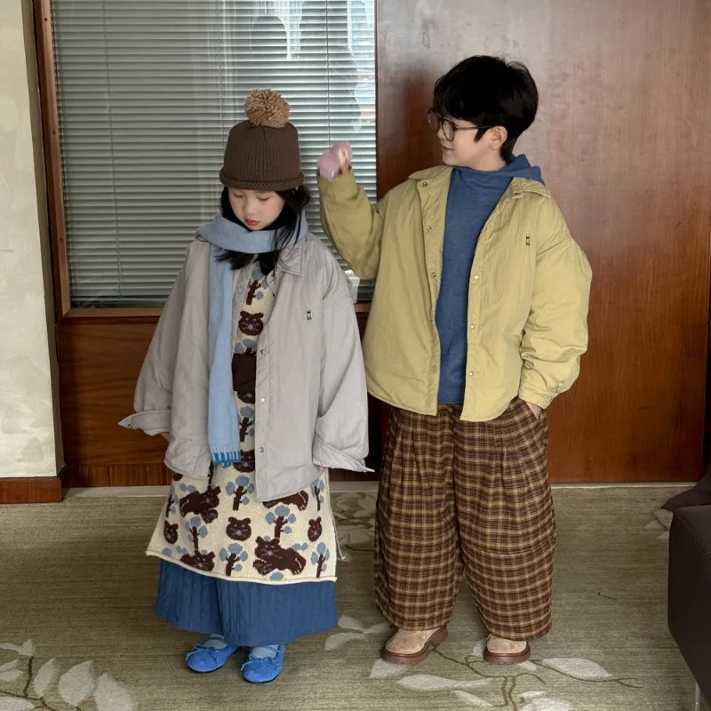 【KID】春秋向け襟付きキッズカジュアルアウター