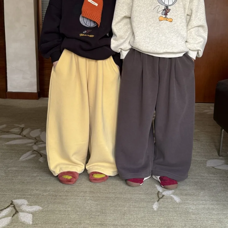 【KID】裏起毛ウエストゴムロングパンツ