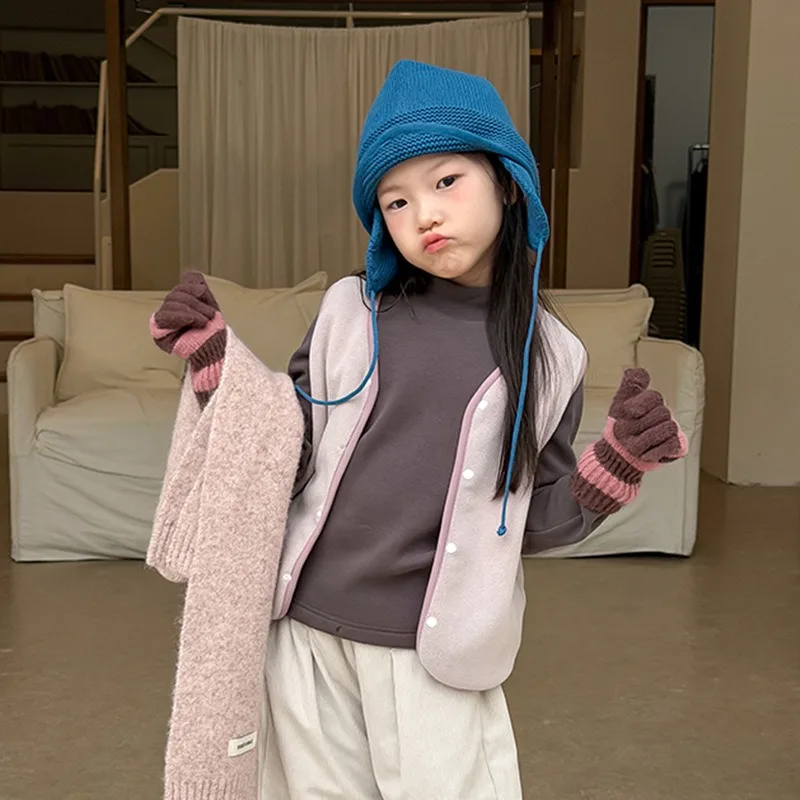 【KID】あったかふんわりフリースキッズベスト