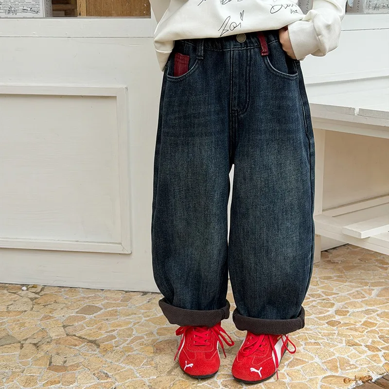 【KID】裏起毛ウォッシュデニムパンツ