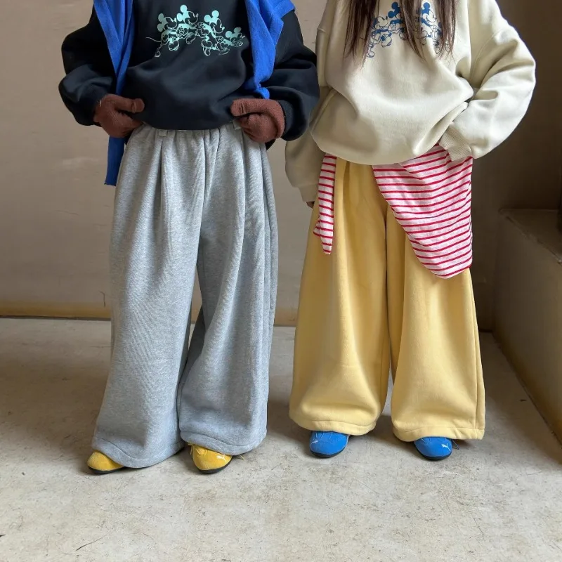 【KID】ストレート裏起毛キッズパンツ
