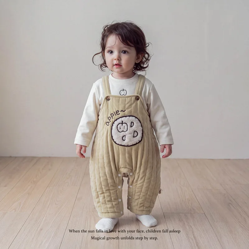 【BABY】アップルチップスキルティングサロペットカバーオール