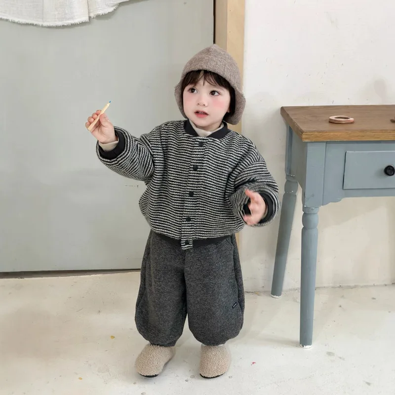 【BABY】ブラックストライプデザインジャケット